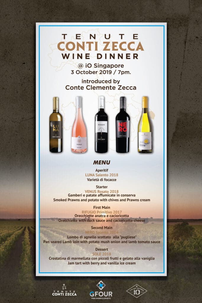 Tenute Conti Zecca Wine Dinner