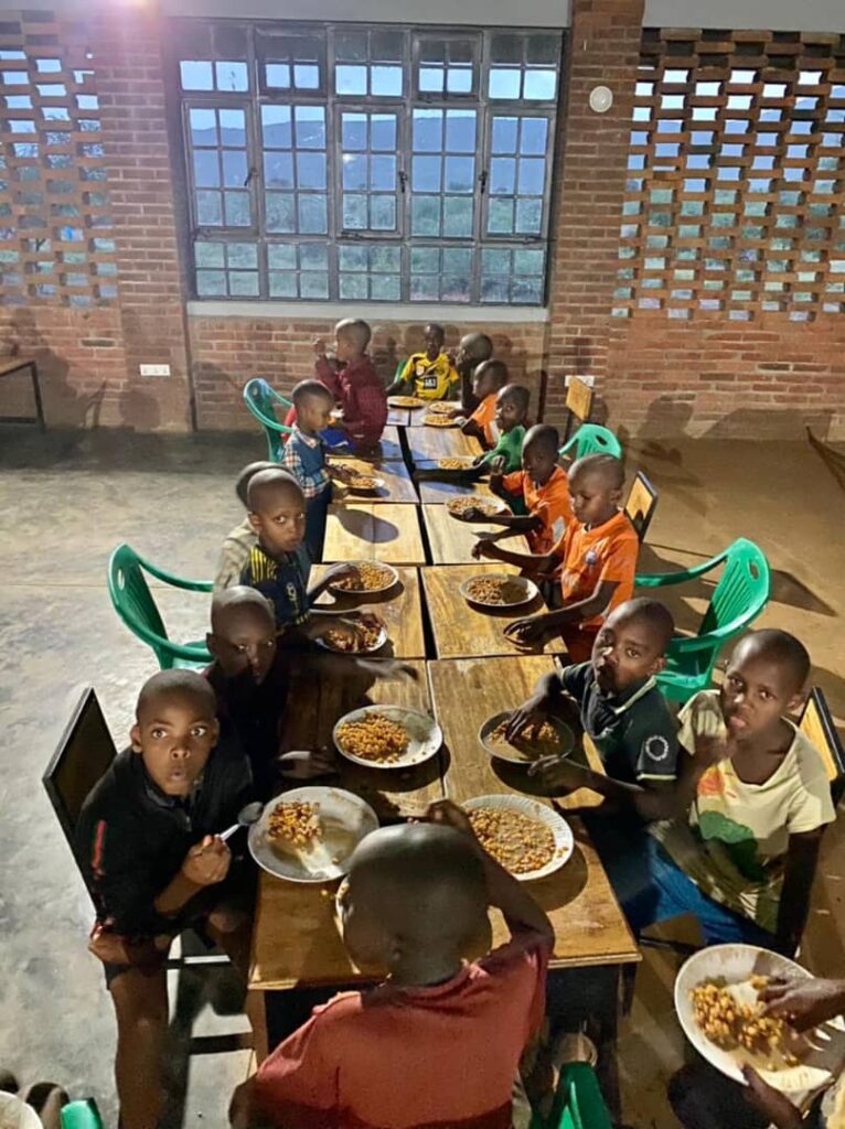 Kindness Children Care during meal time
